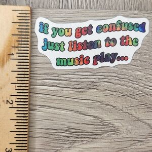 10/$10 Music Sticker Tie Dye Groovy Hippie 70s Vibe Colorful